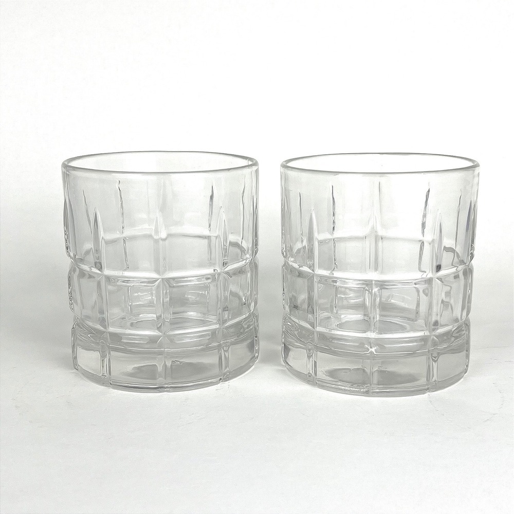 MCM Vintage Two Anchor‎ Hocking Manchester Old Fashion Tartan Rocks Glasses